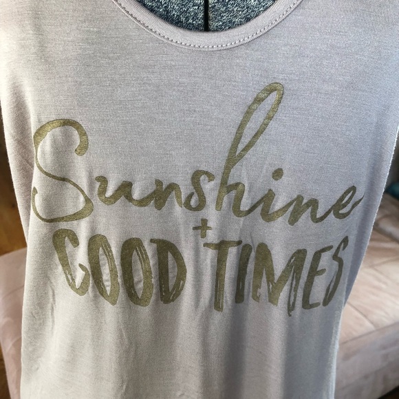 SIZE M & L NWT “SUNSHINE+ GOOD TIMES” TANK TOP - Picture 3 of 5